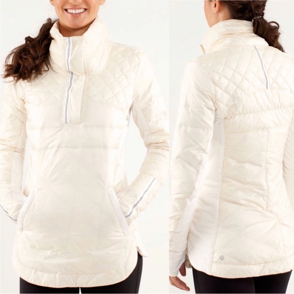 Lululemon What The Fluff Pullover in Polar Cream Sz 6